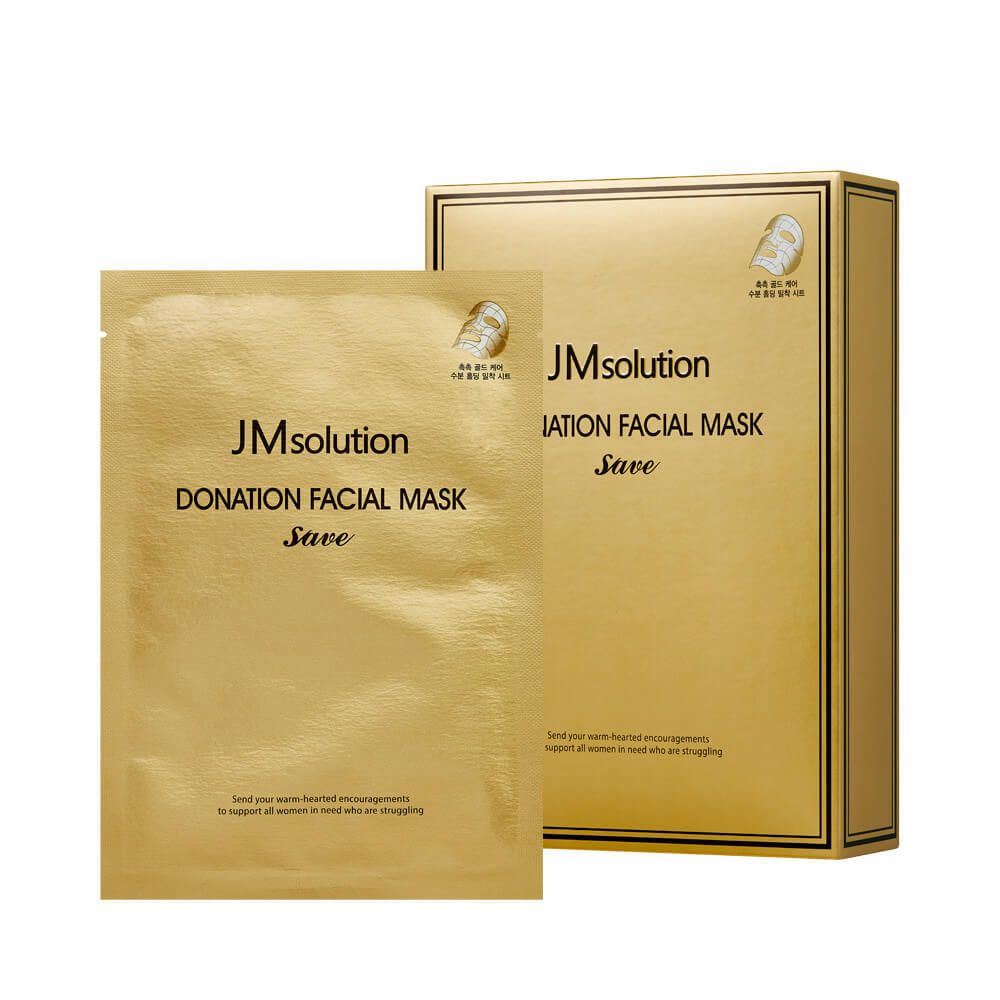 Маска тканевая укрепляющая с золотом и пептидами  JMsolution Donation Facial Mask Save