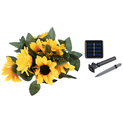 Гирлянда садовая на солнечной батарее "Подсолнухи" 25 лампочек, длина 2,4м