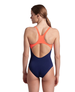 007339 791 Arena 24 купальник спортивный ж Arena Reflecting Swim Pro navy bright coral