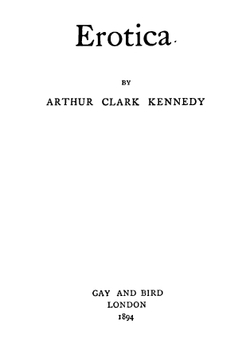 Erotica | Kennedy Arthur Clark