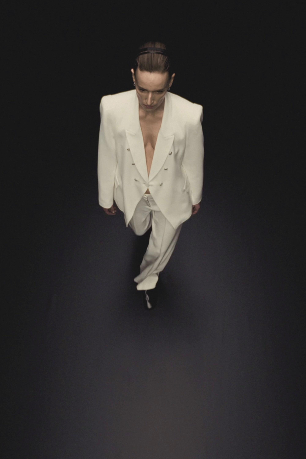 ZARA ПРЯМЫЕ БРЮКИ — ZW COLLECTION, ЭКРЮ