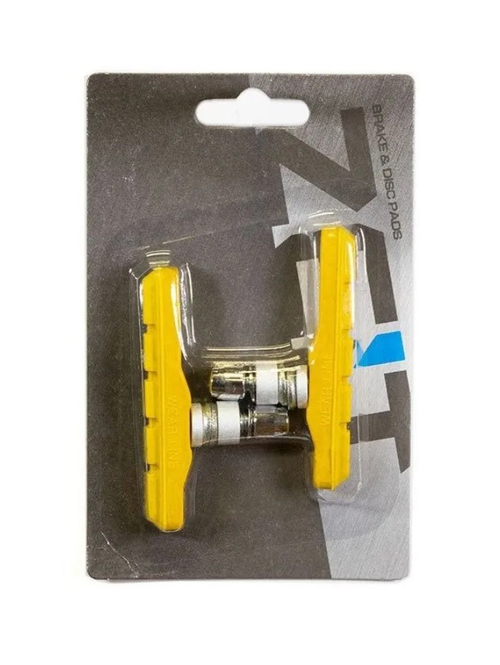 Колодки тормозные ZEIT, для V-br, 72мм, резьбовые, с шайбами и гайками, смещенный центр, комплект -2шт., желтые