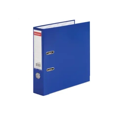 Регистратор 75мм BRAUBERG, покрытие пластик, с уголком, синяя