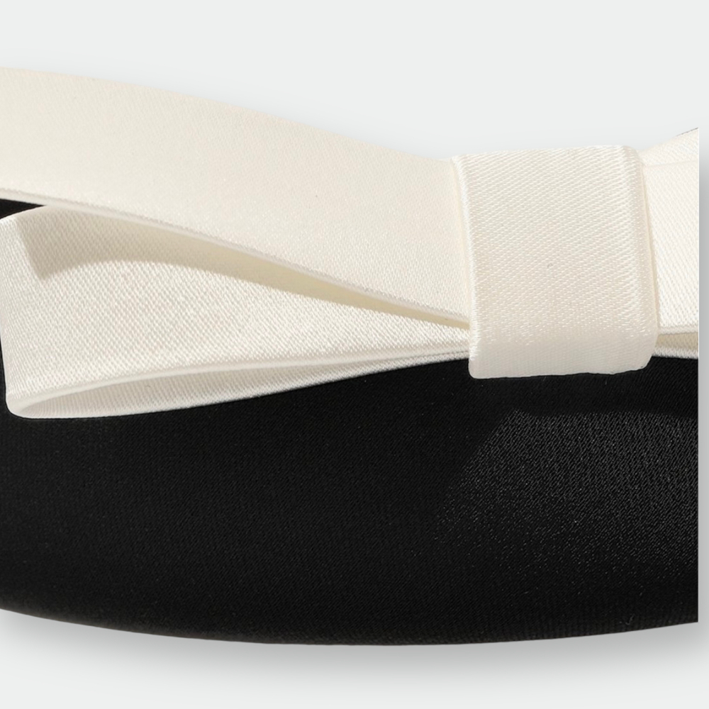 Атласный ободок с бантом