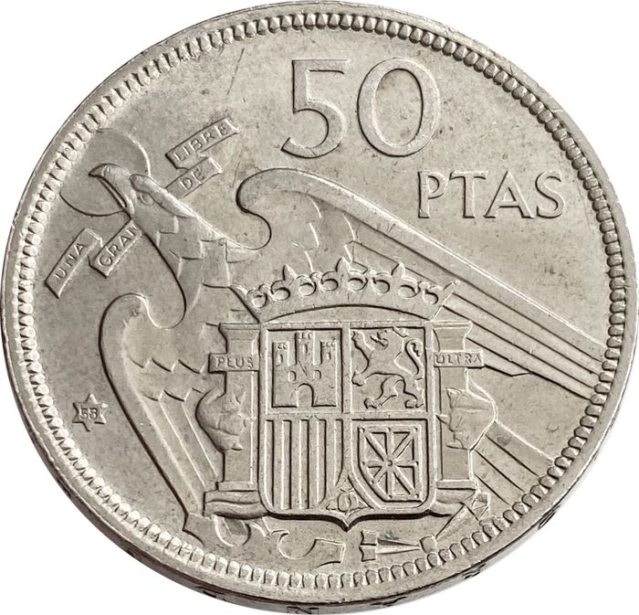50 песет 1957 Испания
