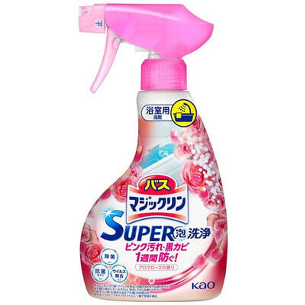 Пенящееся моющее средство для ванной комнаты Kao Magiclean Super Clean с ароматом роз 350 мл