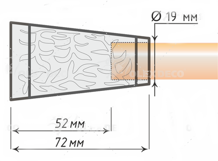 Наконечники "Севилла" для труб кованых карнизов d19 мм, цвет хром матовый