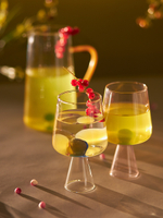 Набор бокалов для вина orb, 400 мл, розовый/зеленый, 2 шт.