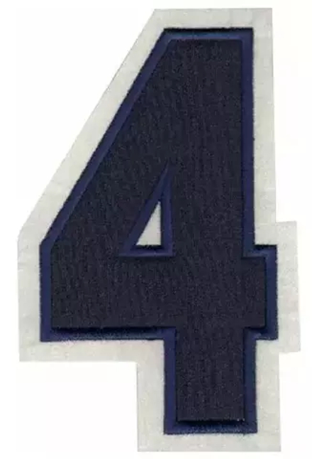 Термоаппликация HKM "Цифра "4" большая, синяя