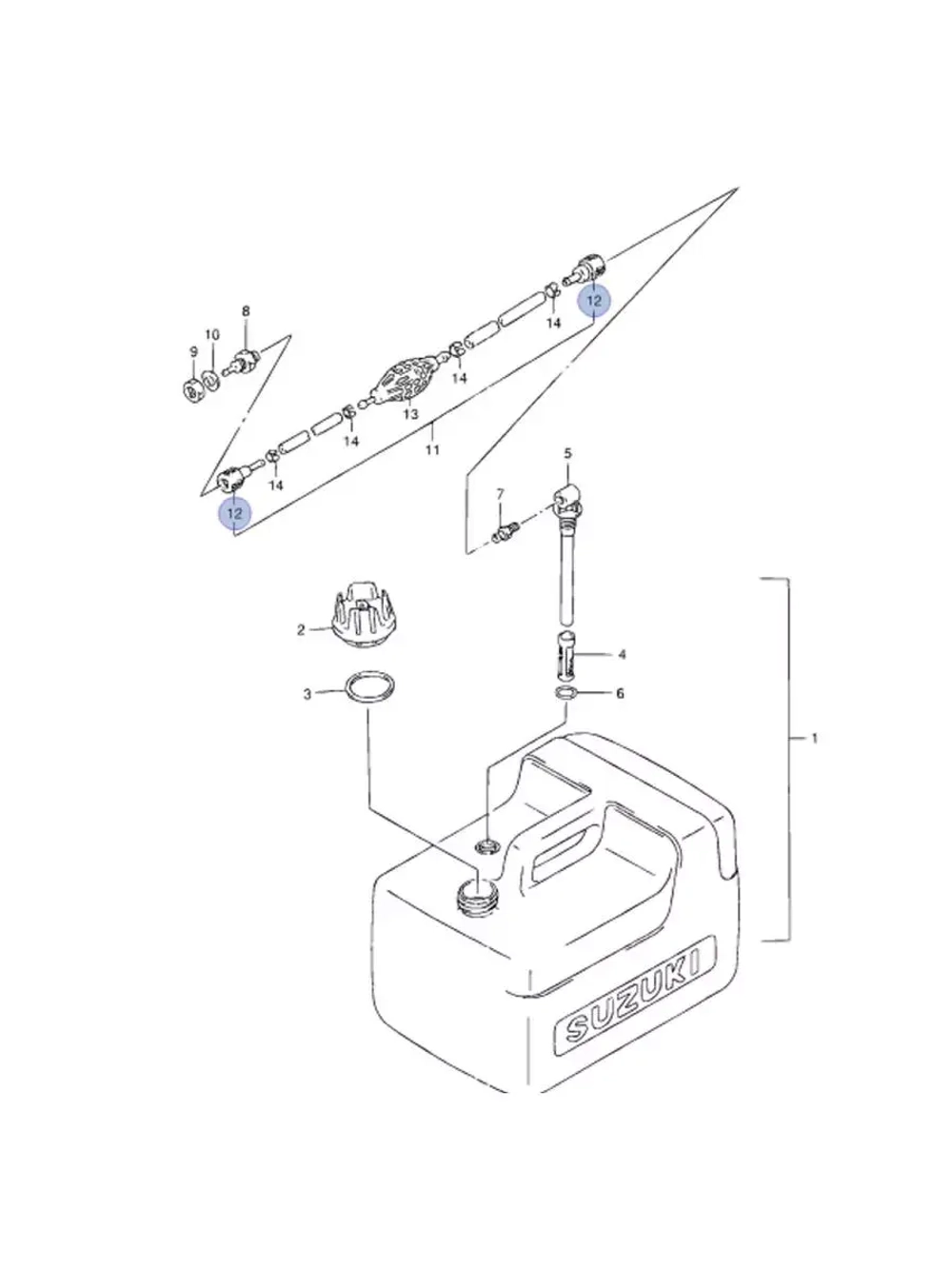 Коннектор топливный 65750-98505-000