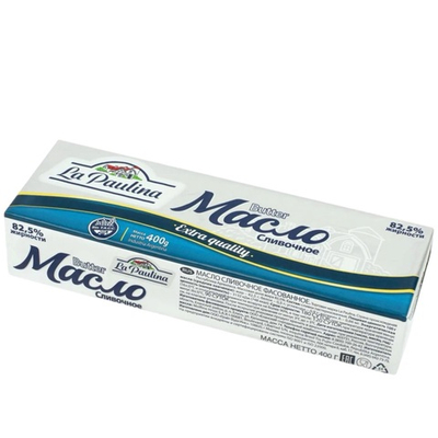 Масло сливочное 82,5% «La Paulina» 400 гр
