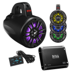 Комплект на таргу (4 колонки 4" с RGB + усил. BPS4B 4*94W)