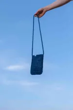 Вязаная сумочка FOS Темно-Синяя