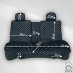 Универсальная накидка с боками на весь салон Велюр Звезда в черном цвете с белой нитью