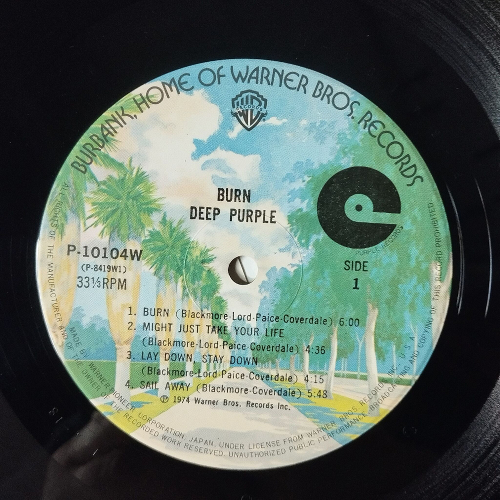 Винтажная виниловая пластинка LP Deep Purple Burn (Japan 1976) (Obi) Mistreated