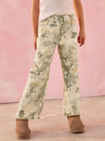 Джинсы широкие для девочки Next E29-131, Серый, Хаки, Молочный