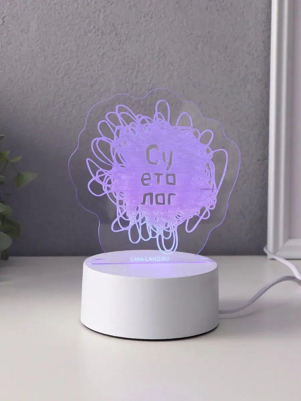 Светильник "Суетолог" LED RGB от сети RISALUX 9,5х13,2х14,6
