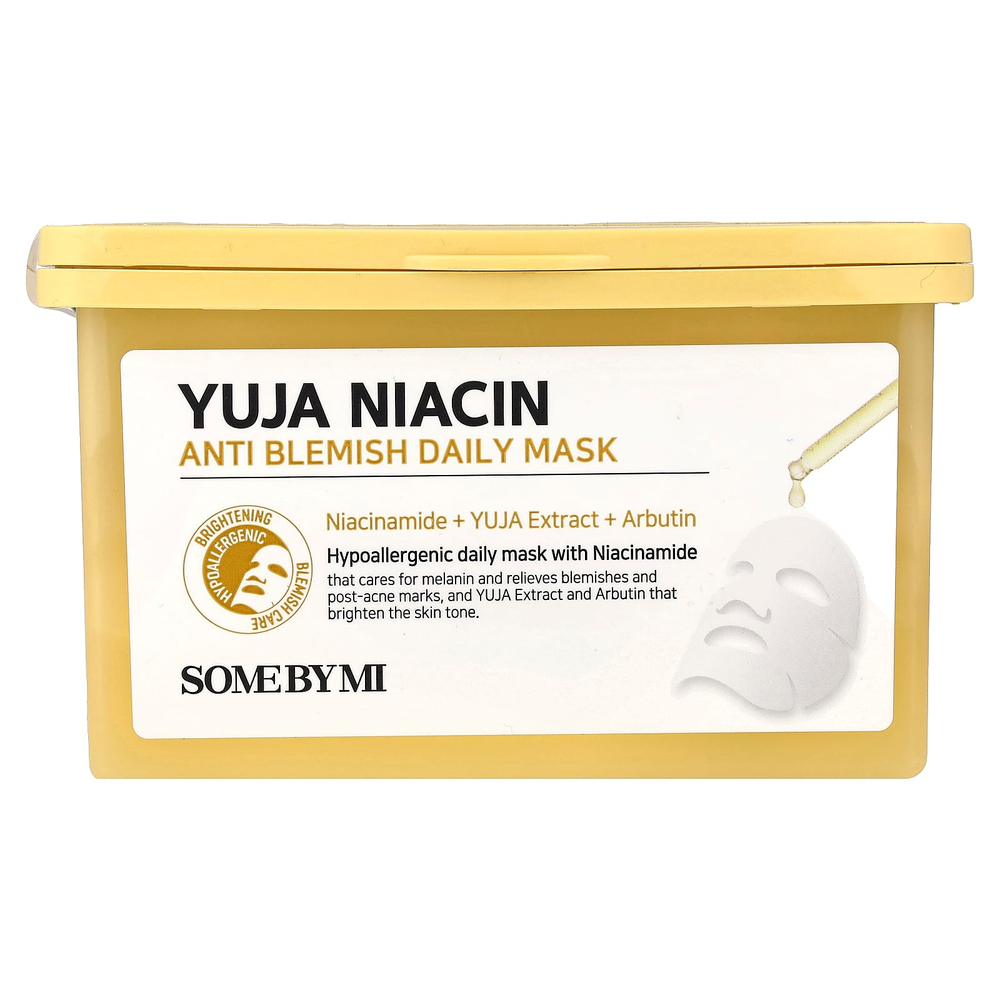 SOME BY MI, Yuja Niacin, ежедневная маска для лица, 30 шт, 370 мл (12,51 жидк. унции)