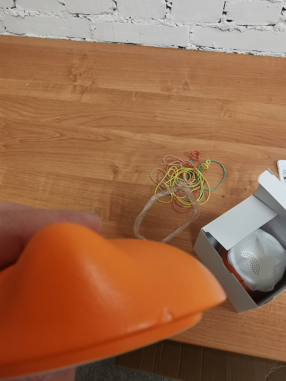 266136Y2 УЦЕНКА Кружка "Котик" с заварочной колбой, 300мл, h=100мм, оранжевый керамика