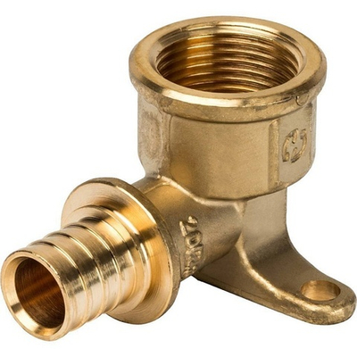 STOUT Угольник настенный с креплением 20x3/4" аксиальный для труб из сшитого полиэтилена