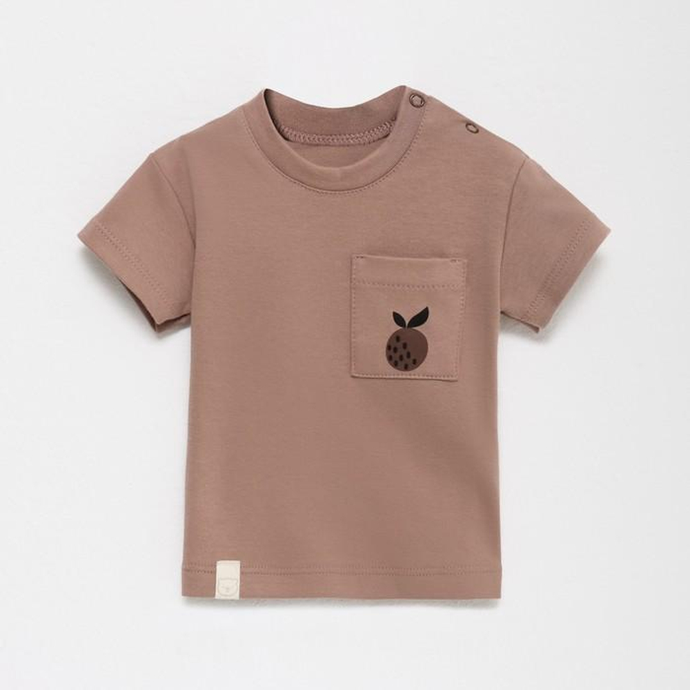 Футболка Апельсин, рост 62-68 см, бежевый (Крошка Я), 1 шт.