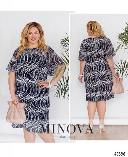 Платье 19-009-Синий Minova Фото 1