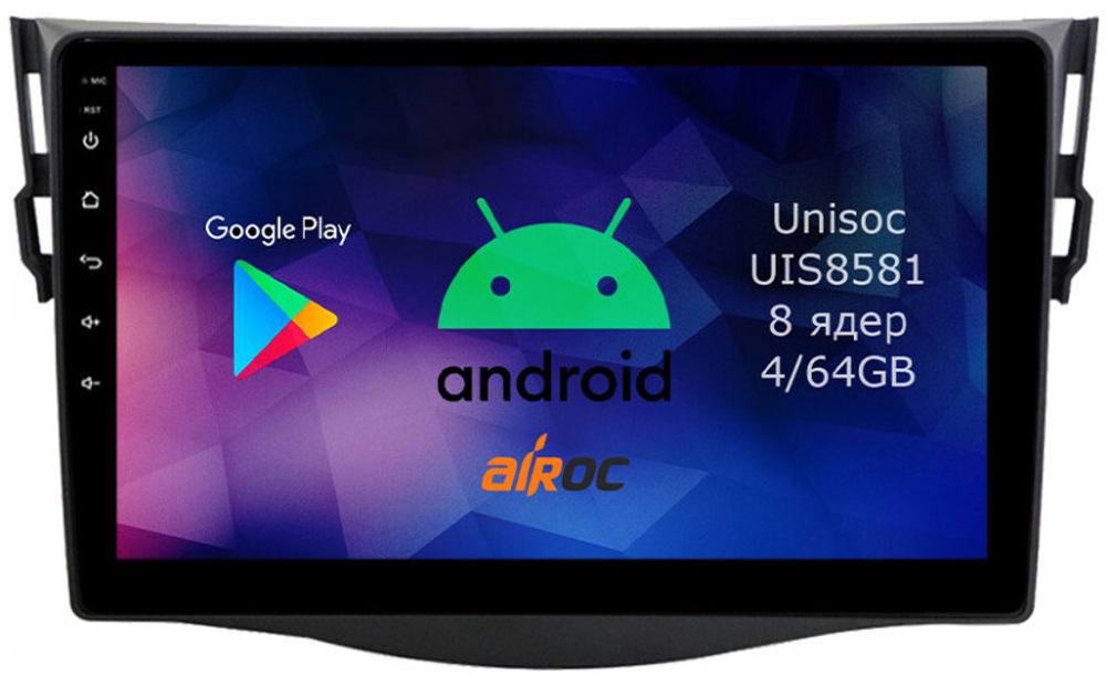 Магнитола для Toyota RAV4 30 2005-2012, Vanguard - Roximo RM-1140 Android 12, 8-ядер, 4/64Гб, SIM-слот