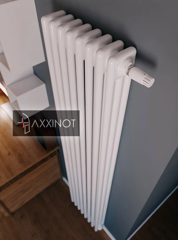 Axxinot Sentir 3160 - трехтрубный трубчатый радиатор высотой 1600 мм, нижнее подключение с термовентилем