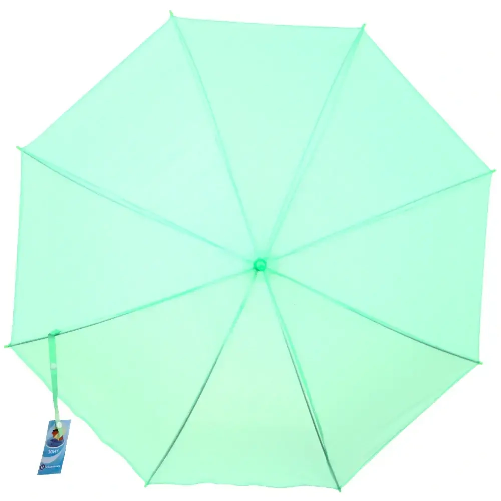 Зонт-трость женский «Классический» цвет мятный, 8 спиц, d-92см, длина в слож. виде 71см