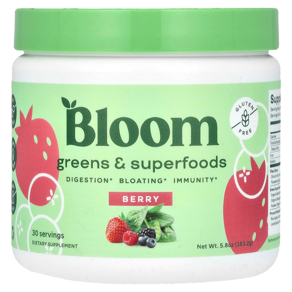 Bloom, Greens & Superfoods, Berry, 163,2 г (5,8 унции)