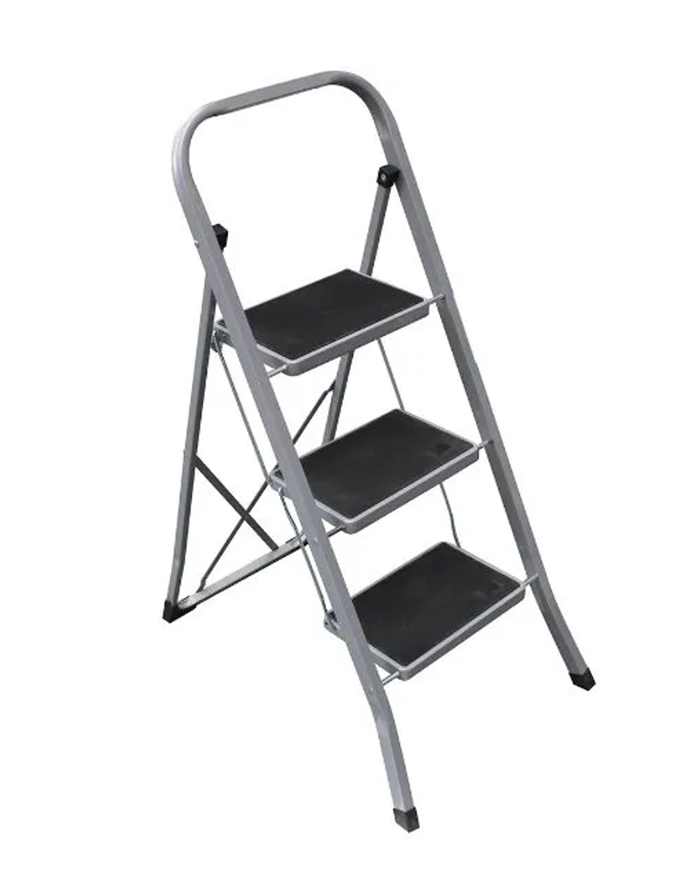 Стремянка стальная 3 ступени широкая антискольз.ступень