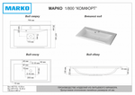 Умывальник мебельный  "Комфорт - 80"