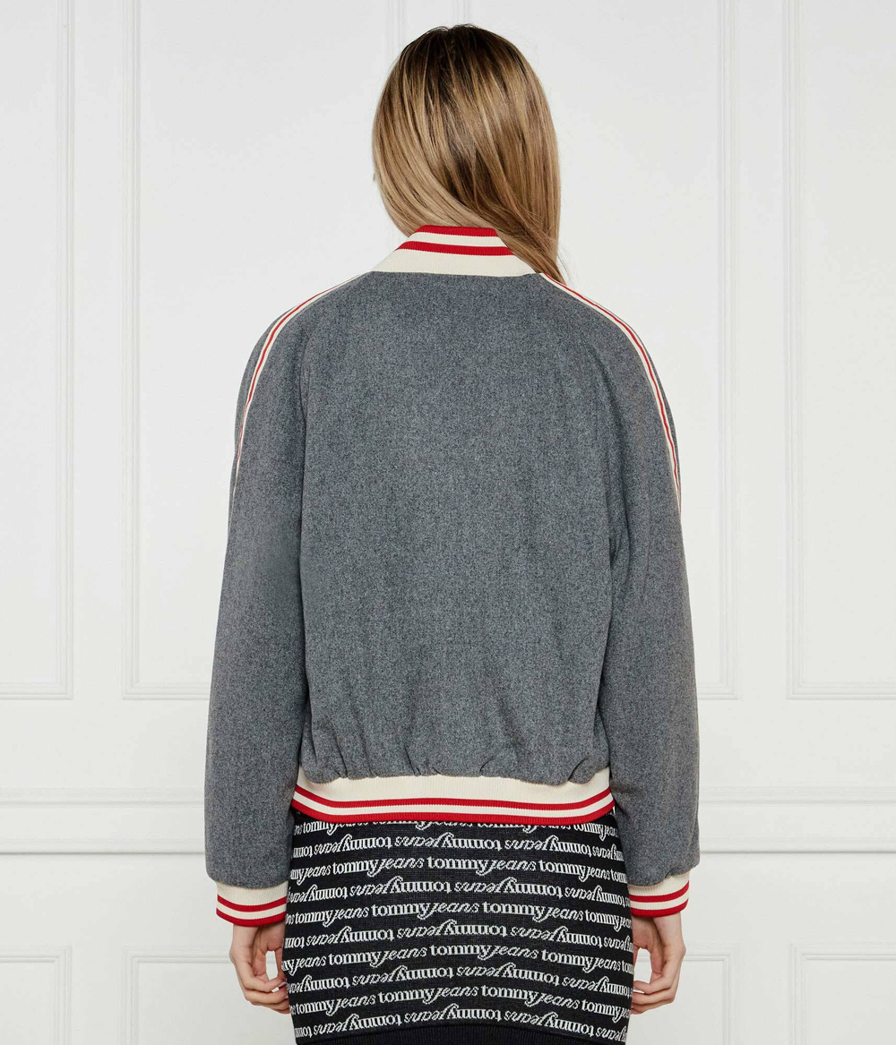 Хлопковая куртка бомбер Tommy Jeans - серый(DW0DW20547)