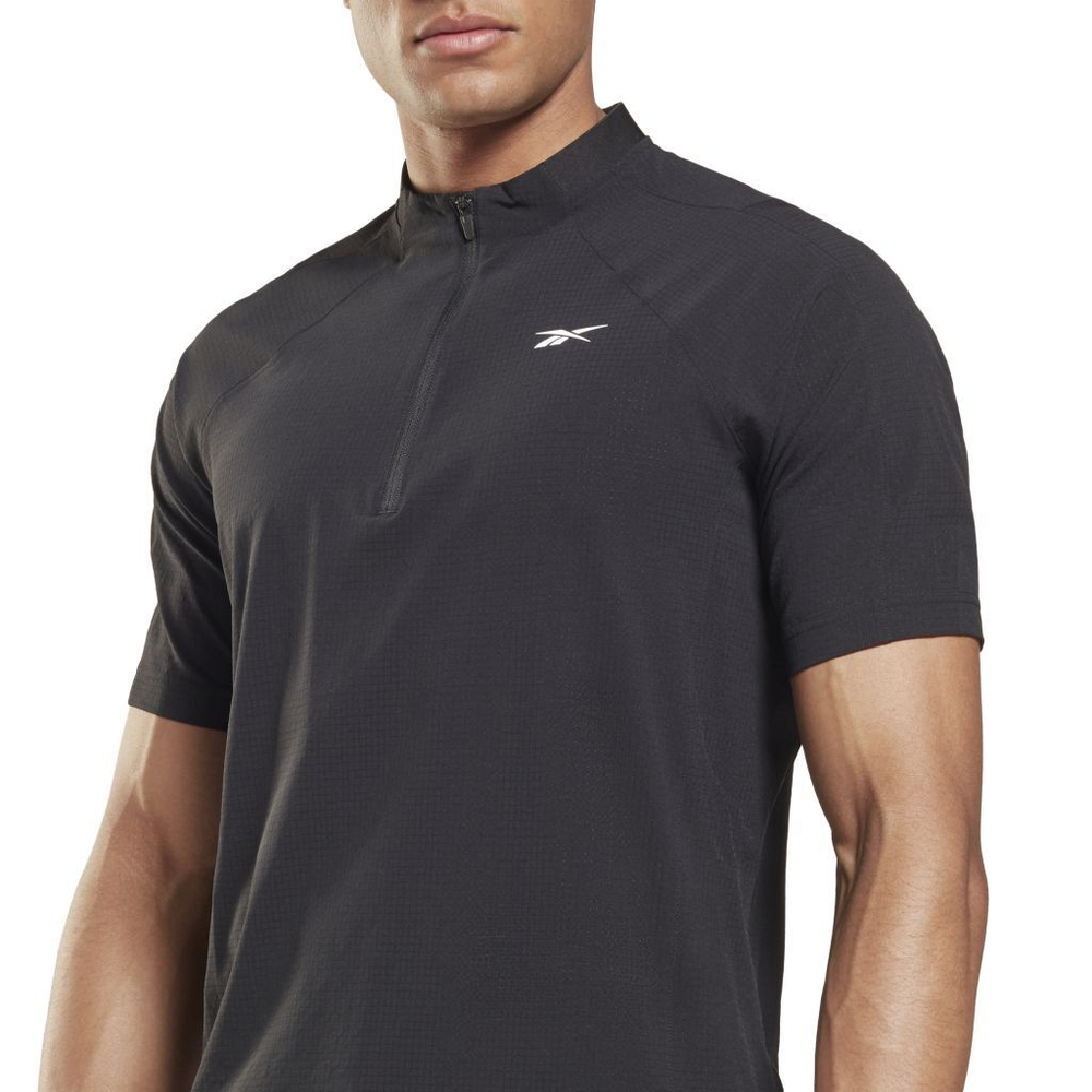 Мужское теннисное поло Reebok Les Mills Zip Polo M - черный