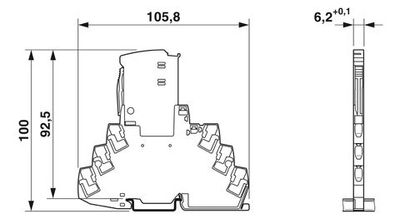 1061383 - TTC-6P-3-24DC-PT-I - Устройство защиты от импульсных перенапряжений
