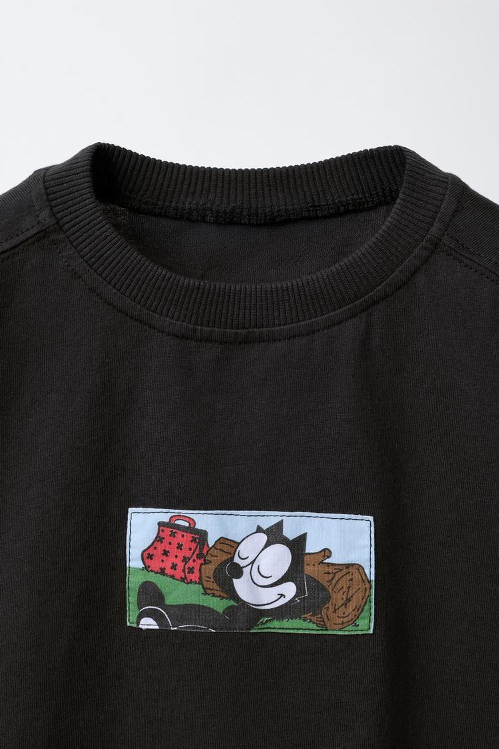 ZARA ФУТБОЛКА FELIX THE CAT ©, ЧЕРНЫЙ