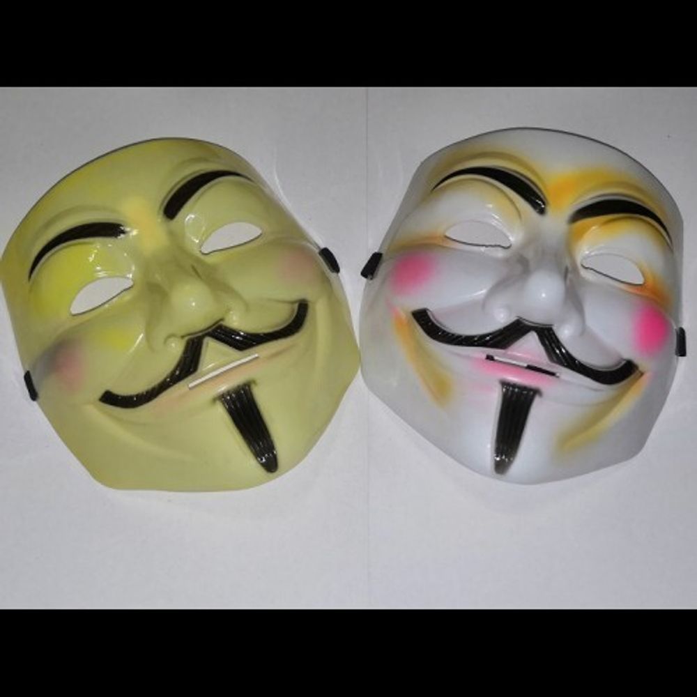 МАСКА "ГАЯ ФОКСА" V - ЗНАЧИТ ВЕНДЕТТА. 2 вида.