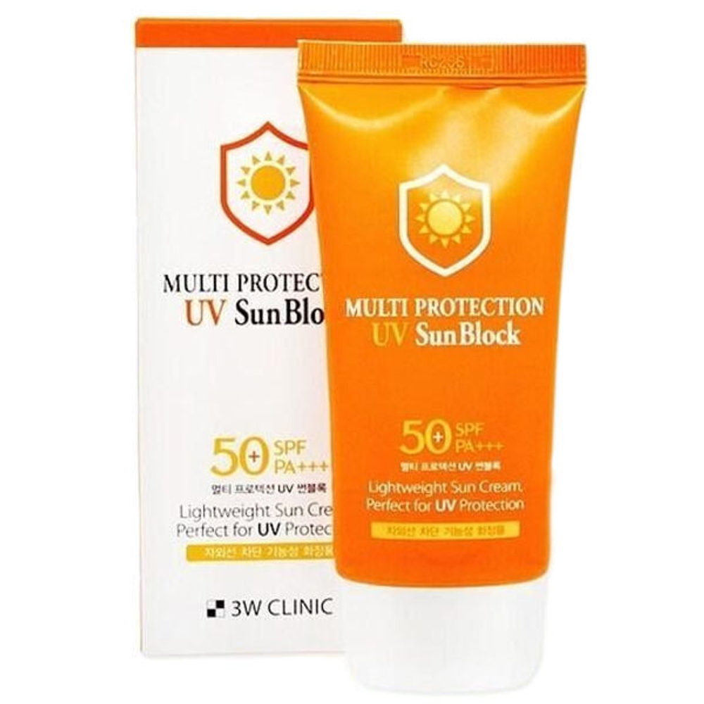 Солнцезащитный крем 3W Clinic Multi Protection UV Sun Block SPF 50+ PA +++, 70 мл