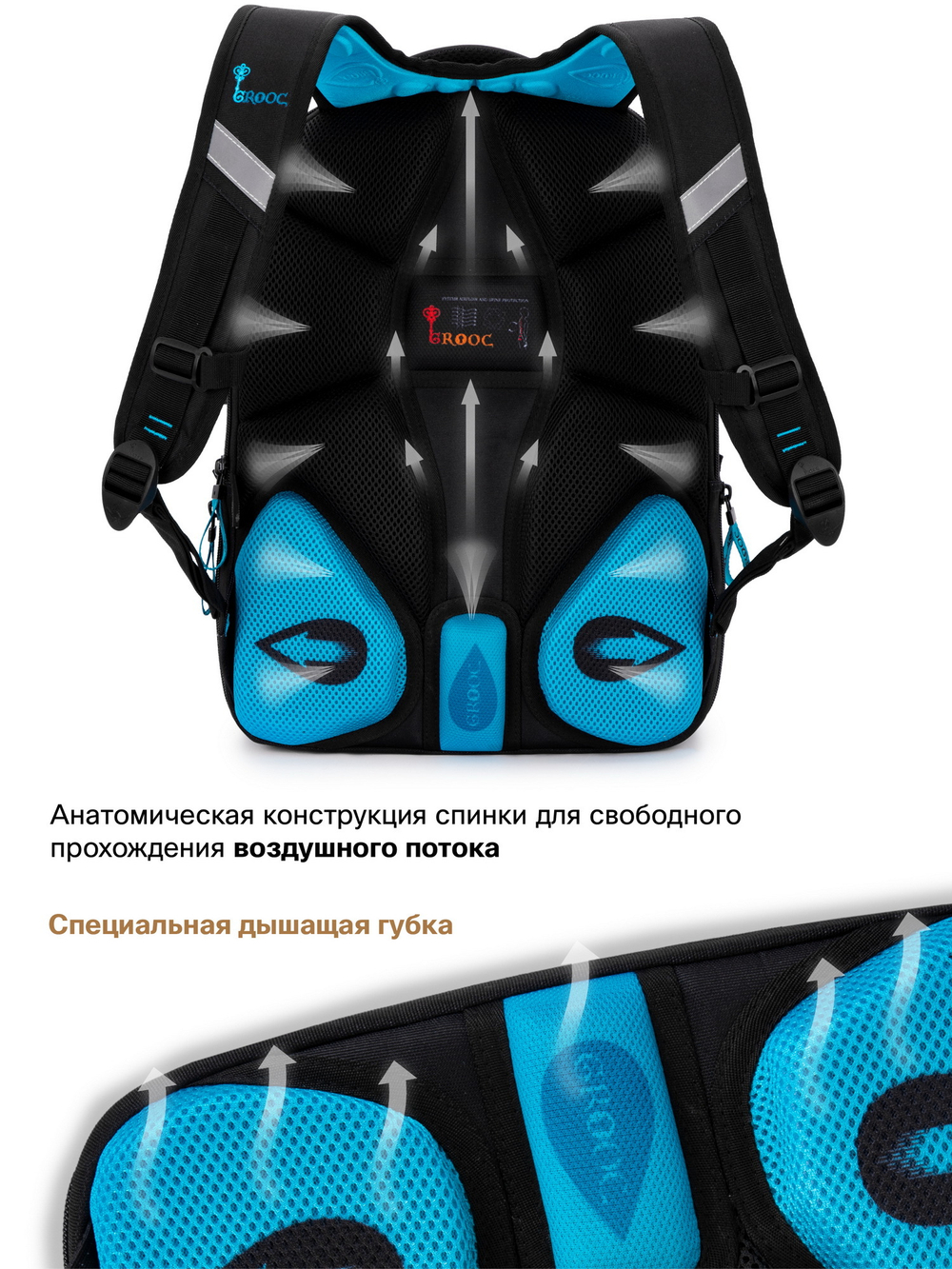 Рюкзак GROOC 14-051 + мешок + сумка-пенал