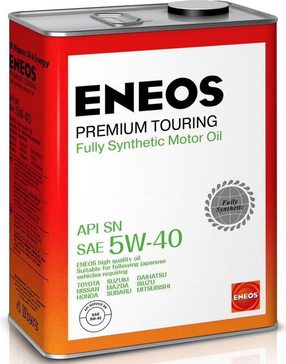 Моторное масло Eneos Premium Touring SN 5W-40, синтетическое, 4 л