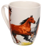 Кружка керамическая 360мл «Великолепные кони», микс рисунков