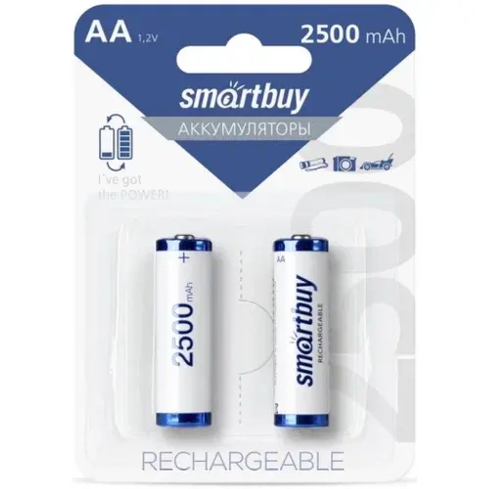 Аккумулятор AA (HR6) 2500 мАч Smartbuy BL2 (Цена за упаковку)