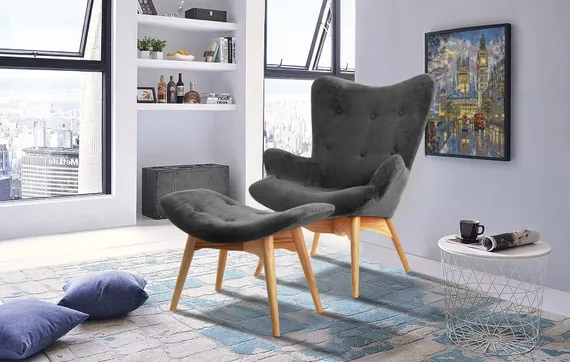 Кресло Contour темно-серое