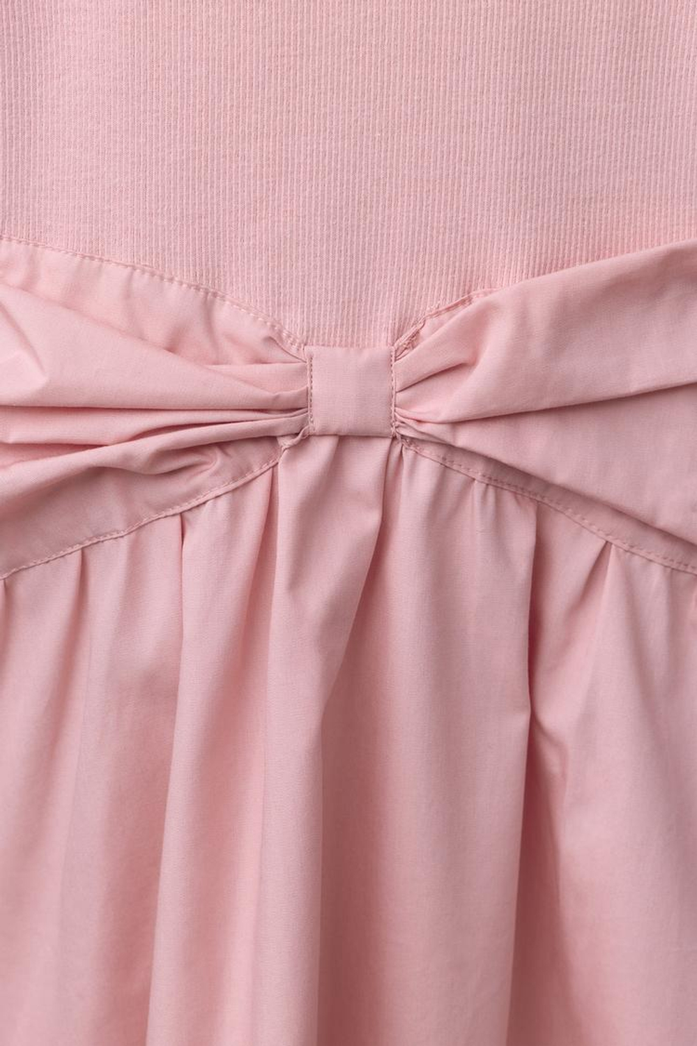 ZARA КОМБИНИРОВАННОЕ ПЛАТЬЕ В РУБЧИК С БАНТОМ, ЦВЕТ РОЗОВОГО ДЕРЕВА