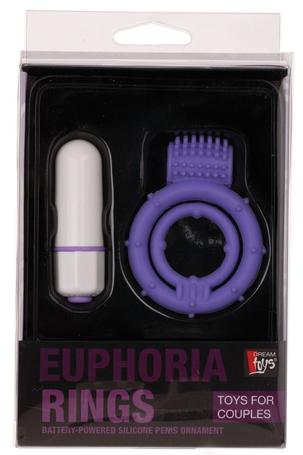 Фиолетовое виброкольцо с шишечками NEON EUPHORIA CLITORAL RING PURPLE (Цвет: фиолетовый)