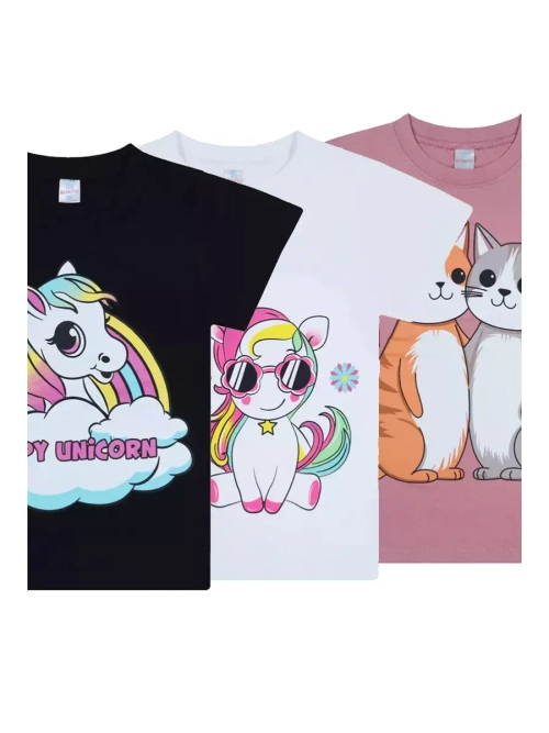 Футболка для садика и школы.девочка.набор 3 шт