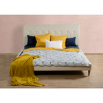 Плед вязаный горчичного цвета Essential,  130х180 см