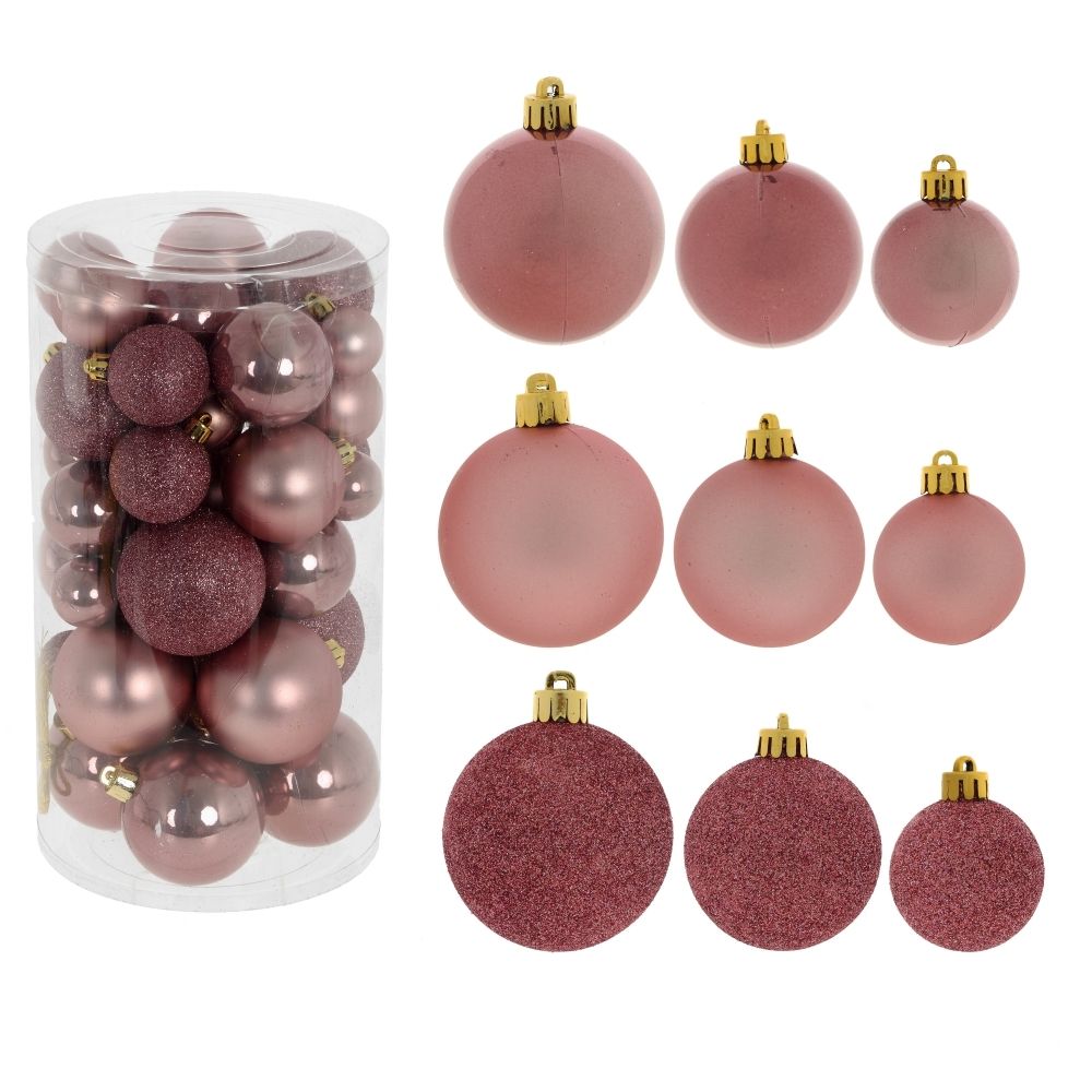 GAEM Набор из 40шт Украшение новогоднее "Шар", D3/4/5/ 6 см, L14,5 W14,5 H26 см