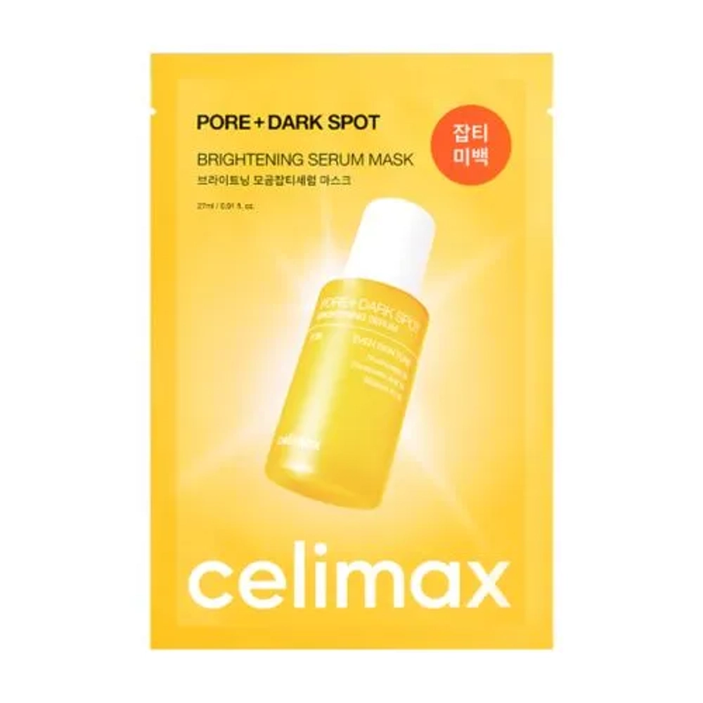 Тканевая маска для выравнивания тона и рельефа кожи CELIMAX Pore+Dark Spot Brightening Serum Mask