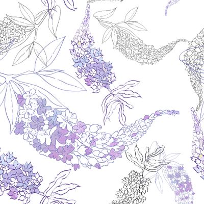 Сирень на белом